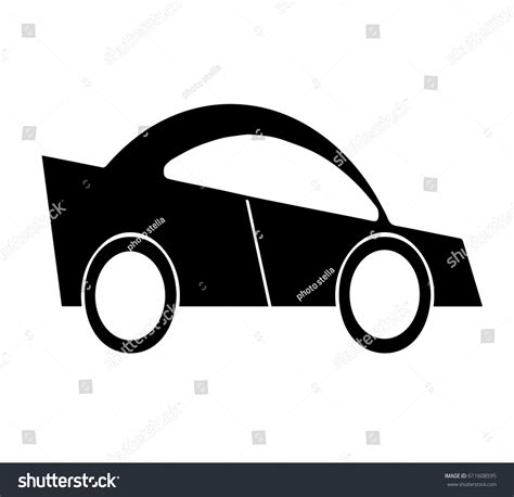 Black Silhouette Car Vector Isolated On Stock Vector (Royalty Free ...