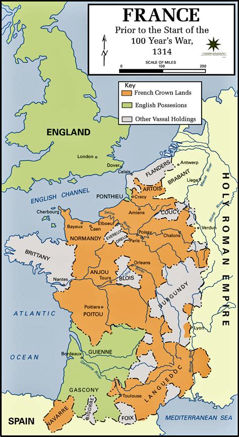 Map of France 1314