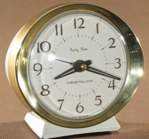 Westclox Baby Ben Style 8 White Plain Clock Example Photo (ID 10626)