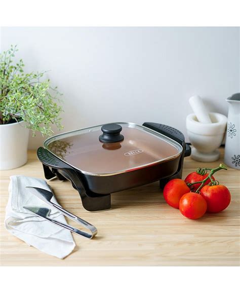 Bella 11" x 11" Nonstick Copper Ceramic Skillet - Macy's