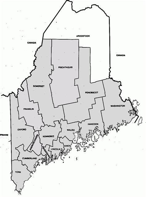 Maine County Map With Towns - Sunday River Trail Map