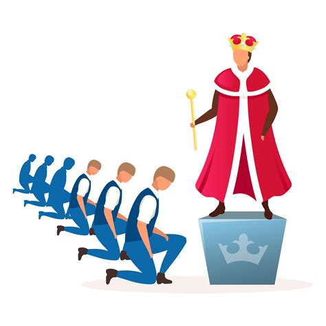 Monarchy political system metaphor flat vector illustration. Form of ...