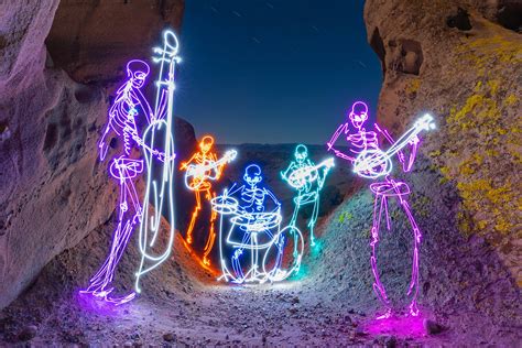 Light Painting Photographer Creates a Ghostly Skeleton Band | PetaPixel