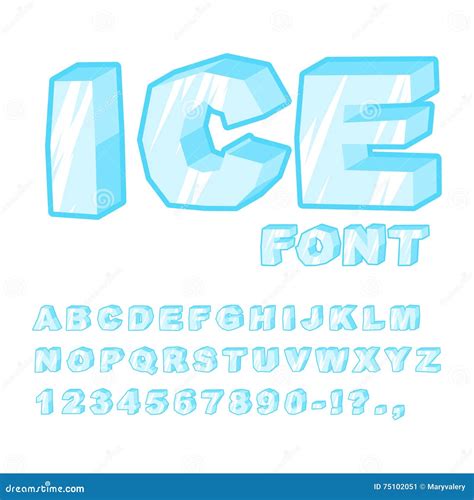 Ice Font. Cold Letters. Transparent Blue Alphabet. Frosty Alphabet ...