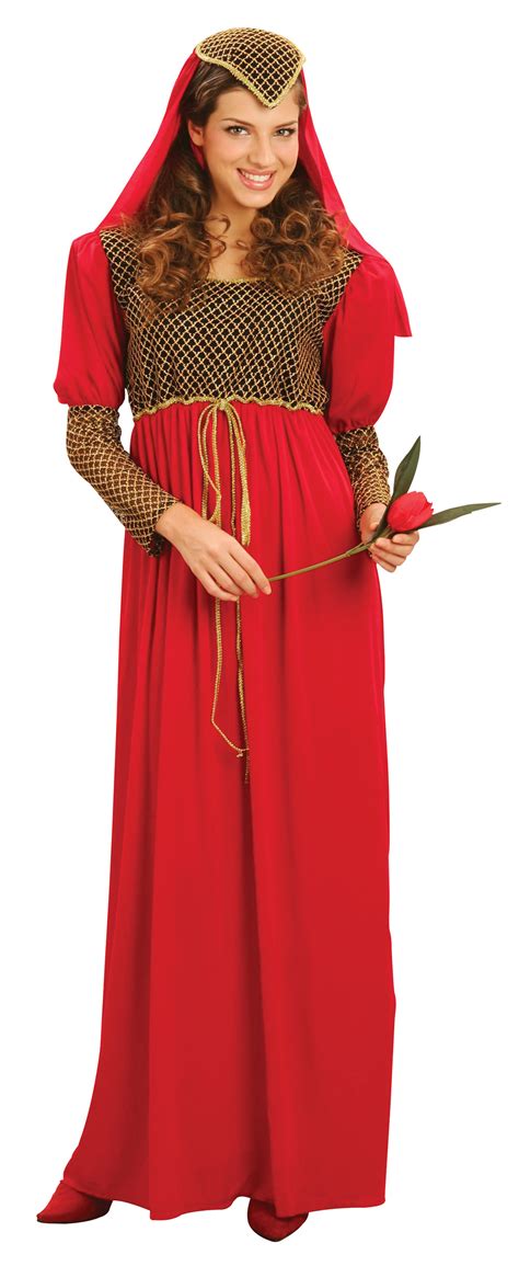 Ladies Juliet Costume Romeo Shakespear Capulet Montague Lovers Fancy ...