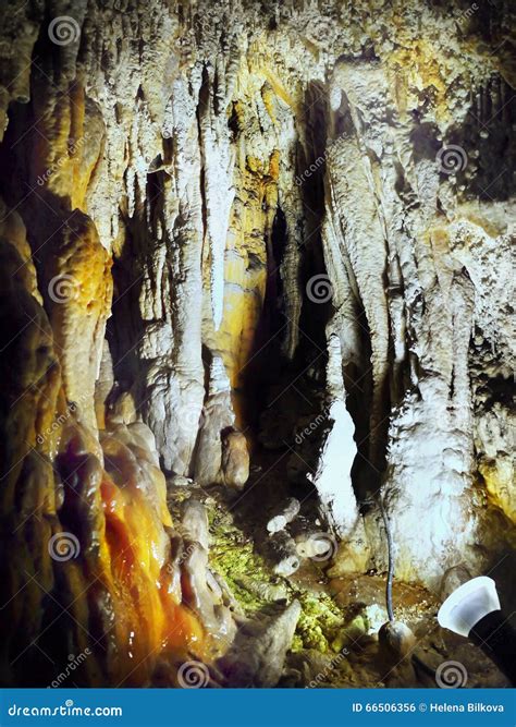 Stalagmite and Stalactite stock photo. Image of karst - 66506356