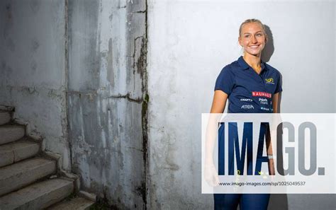 230302 Maja Askag of the Swedish athletics team poses for a portrait at ...