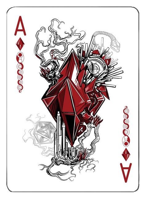 The Ace of Diamonds | Playing cards art, Card art, Playing cards design