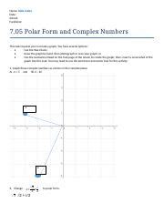 Graphing Complex Numbers in Polar Form | Activity & Examples | Course Hero