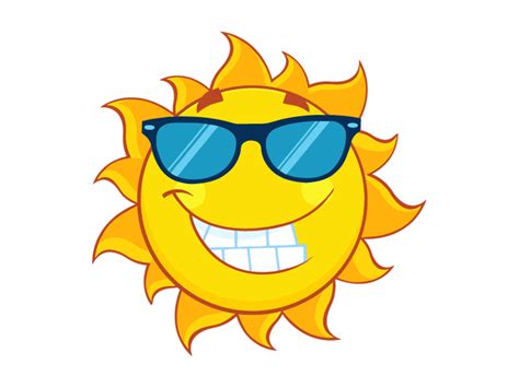 Smiling Cute Sun With Sunglasses by Hit Toon on Dribbble