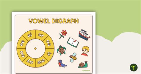 Vowel and Consonant Digraph Spin Game | Teach Starter