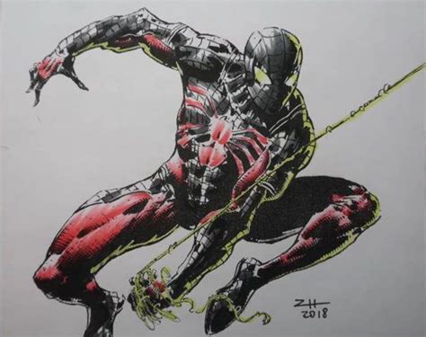 ZHC - Spiderman | Spiderman art, Spiderman drawing, Comic book drawing