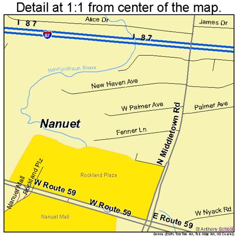 Nanuet New York Street Map 3649407