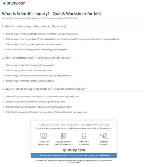 12 Inquiry In Science Worksheet | Kindergarten worksheets, Science ...