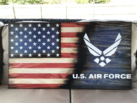 United States Air Force Wooden Flag | American flag wood, Wooden flag ...