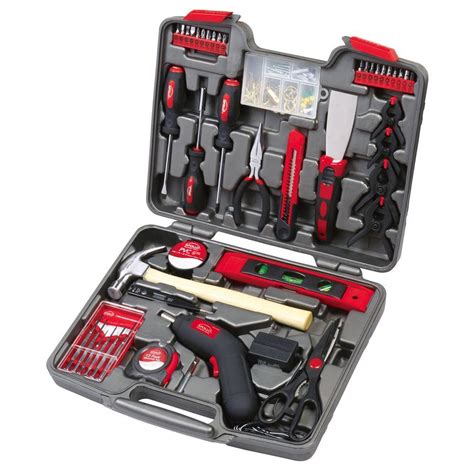 Apollo Household Tool Kit with 4.8-Volt Cordless Screwdriver (144-Piece ...