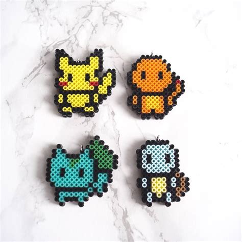 Sierra on Instagram: "Here are some mini perler bead starter pokemon ...