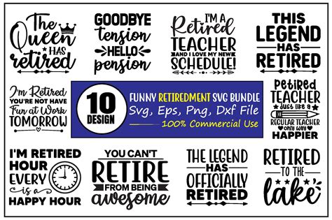 Funny Retirement Quotes Svg Bundle Graphic by BDB_Graphics · Creative ...