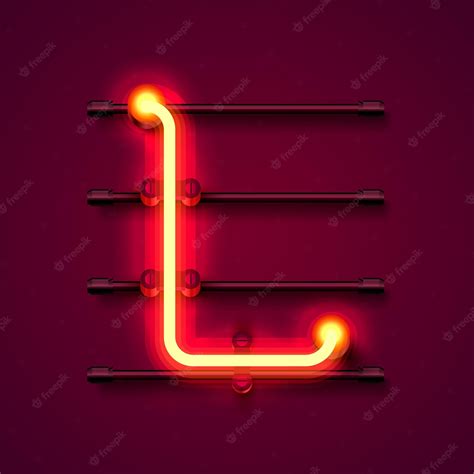 Premium Vector | Neon font letter L, art design signboard. Vector ...