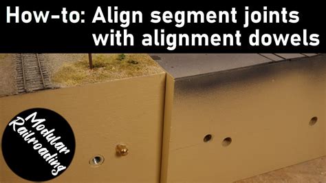 How to use alignment dowels between segment joints - YouTube