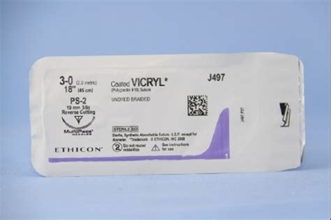 Suture with Needle Coated Vicryl