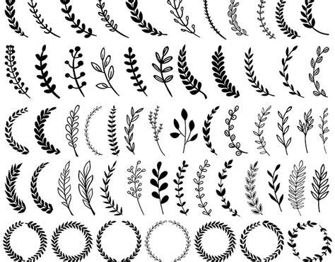 FREE VECTOR LAURELS & WREATHS ELEMENTS - PSD & AI Files | Laurel wreath ...