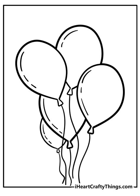 Coloring Page Balloons