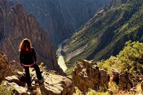 My wife at Black Canyon of the Gunnison National Park, Colorado, USA ...