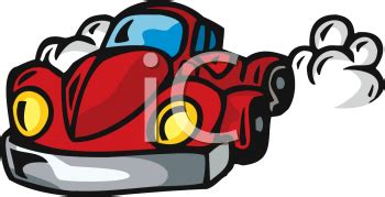 Speeding Car Retro Clipart Illustration Stock Vector (Royalty Free ...