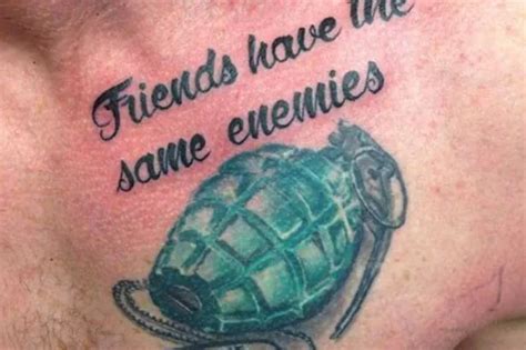 Heroin dealer pal of Dale Cregan shows off vile grenade tattoo 'tribute ...