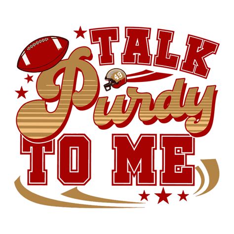 San Francisco 49ers: Retro Talk Purdy To Me NFL SVG - Wiki SVG