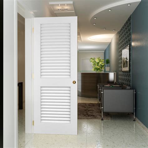 KIBY Louvered Solid Wood Primed Standard Door & Reviews | Wayfair