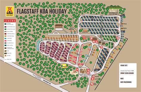 Flagstaff, Arizona Campground Map | Flagstaff KOA Holiday