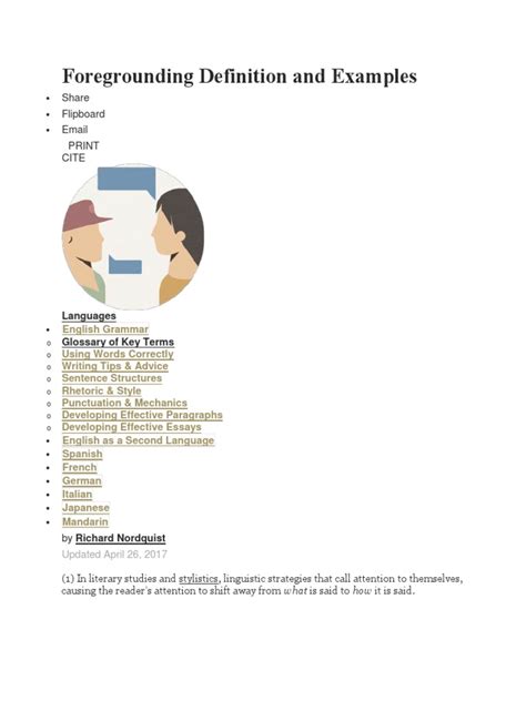 Foregrounding Definition and Examples | Linguistics | Human Communication