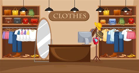 Fashion clothes store background 1591062 Vector Art at Vecteezy