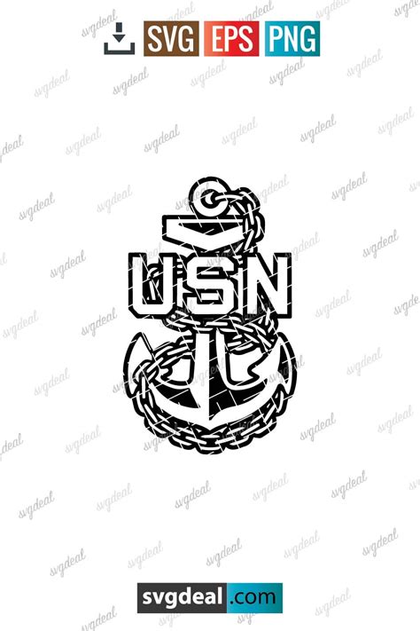 Free US Navy Chief Anchor Svg - SVGDeal.com