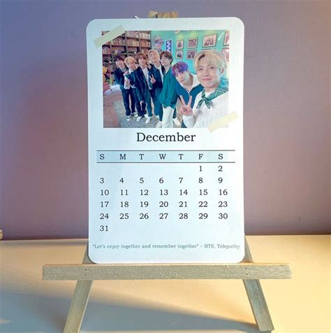 BTS 2023 Desk Calendar - Etsy | Handmade desk calendar, Desk calendars ...