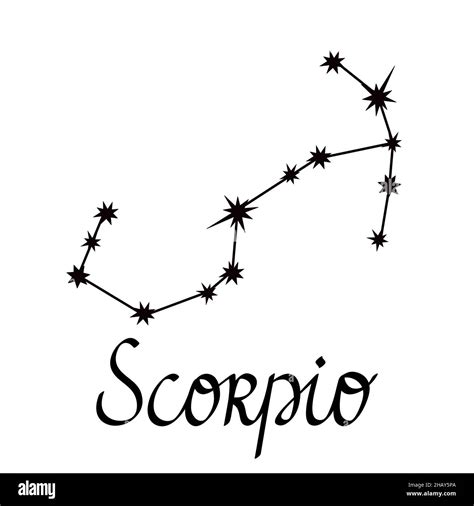 Zodiac constellation collection simple vector illustration, Scorpio ...