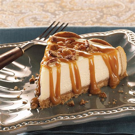 Caramel Praline-Topped Cheesecake Recipe | Taste of Home