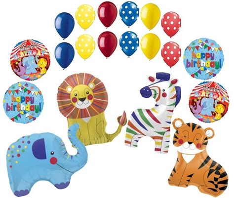 Circus animals at the Birthday Carnival! | Happy birthday balloons ...