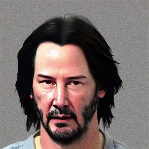 a photo of an arrest mugshot of keanu reeves after | Stable Diffusion