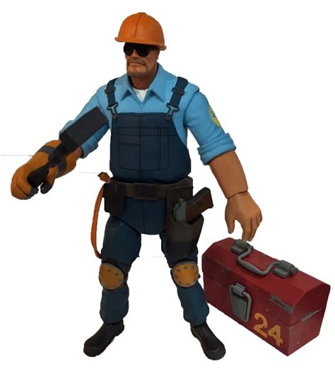 NECA Team Fortress 2 BLU Series 3.5 The Engineer 7 Action Figure - ToyWiz