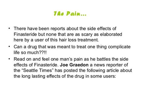 The worst side effects of finasteride Hair Loss Treatment