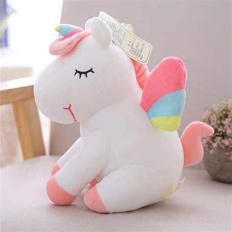 Unicorn Plush Toy Cute Stuffed Plush Animal Unicorn Soft Pillow Baby ...