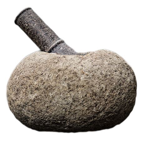 River Stone Mortar & Pestle Natural Stone Mill for Spices - Etsy UK