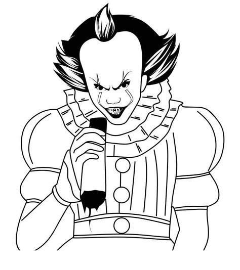 Evil Clown Pennywise coloring page - Download, Print or Color Online ...