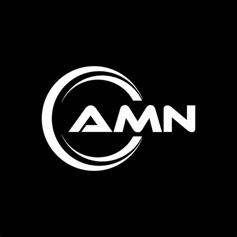 AMN letter logo design in illustration. Vector logo, calligraphy ...