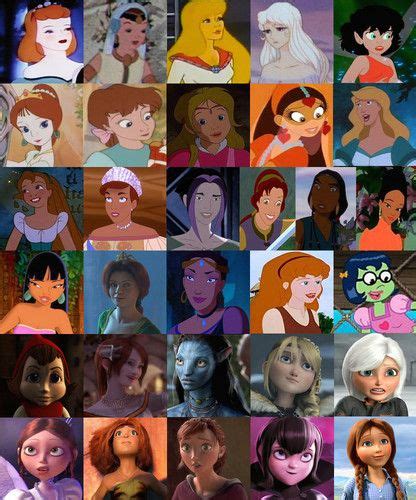 Childhood Animated Movie Heroines Photo: Non Disney Princess collage ...