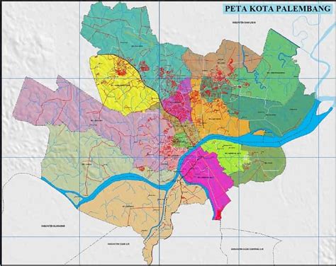 Peta Administrasi Kota Palembang