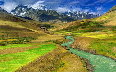 HD wallpaper: landscape, Mongolia, mountains, nature, river | Wallpaper ...